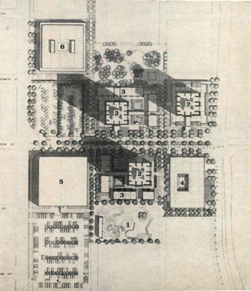 Halprin plan 1965 from Architectural Forum 1967 by Donlyn Lyndon